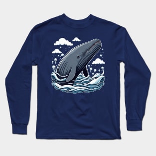 Whale gift ideas tees hoodies mugs stickers and more Long Sleeve T-Shirt